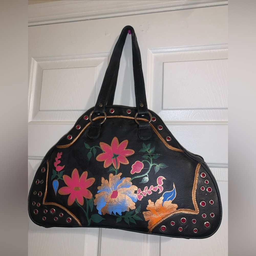 Biacci hand painted Floral Bag